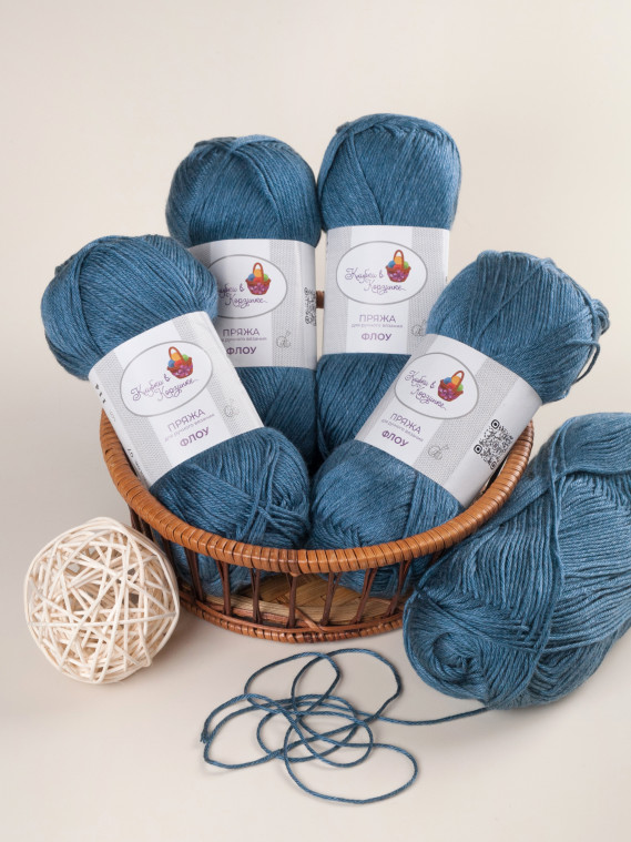 Пряжа "Флоу" (07 - Джинсовый)
