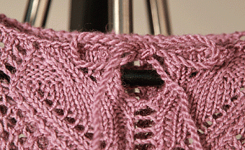 Ажурный пуловер - горловина