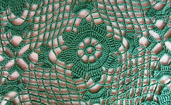 Шаль из квадратов, фрагмент