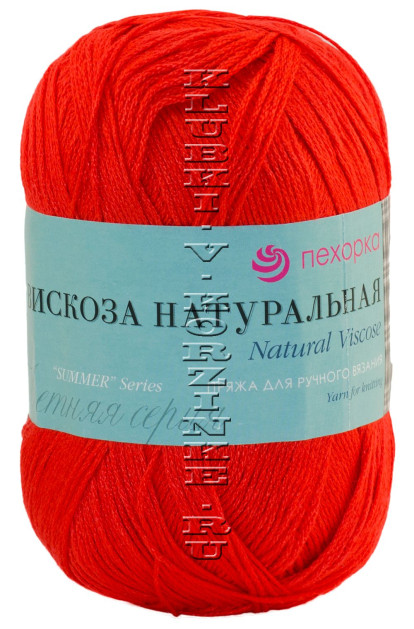 Пряжа Пехорка «Вискоза натуральная» - (06 - Красный)