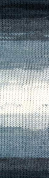 Пряжа LANAGOLD BATIK Alize - (1601 - Белый, серый, голубой, черный)