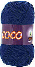 Пряжа VITA cotton "COCO" - (3857 - Темно-синий)