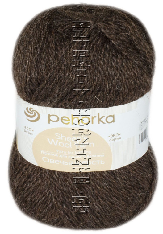 Пряжа Пехорка «Овечья шерсть» - (251 - Коричневый)