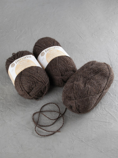 Пряжа Пехорка «Овечья шерсть» - (251 - Коричневый)