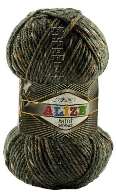 Пряжа Superlana Midi Mosaic Alize - (5005 - Темно-серый)