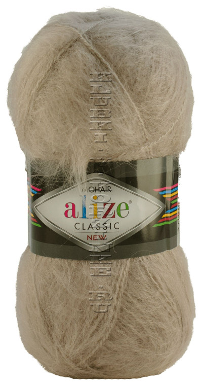 Пряжа Mohair Classic New Alize - (67 - Молочно-бежевый)
