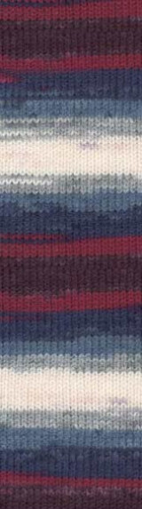 Пряжа LANAGOLD BATIK Alize - (2978 - Красный, синий, белый)