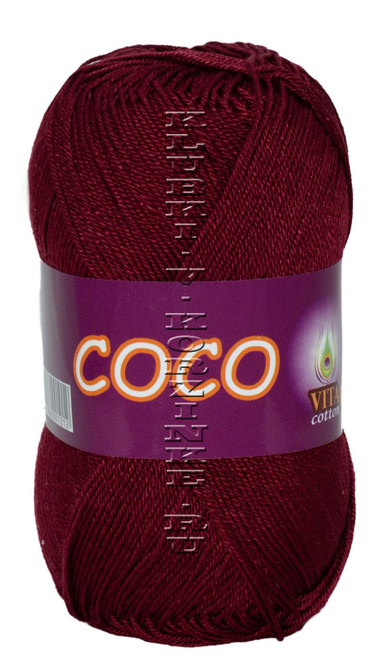 Пряжа VITA cotton &quot;COCO&quot; - (4332 - Винный)