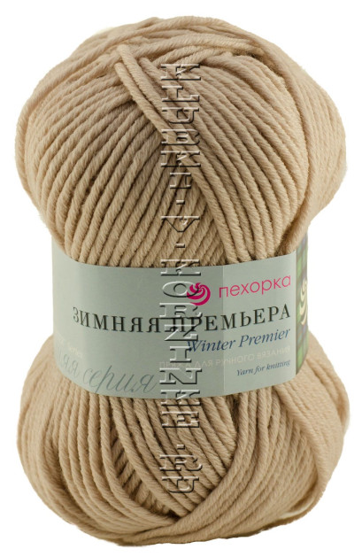 Пряжа Пехорка «Зимняя премьера» - (374 - Розовый беж)