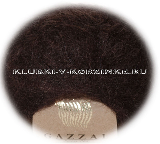 Пряжа Super Kid Mohair Gazzal - (61257 - Горький шоколад)