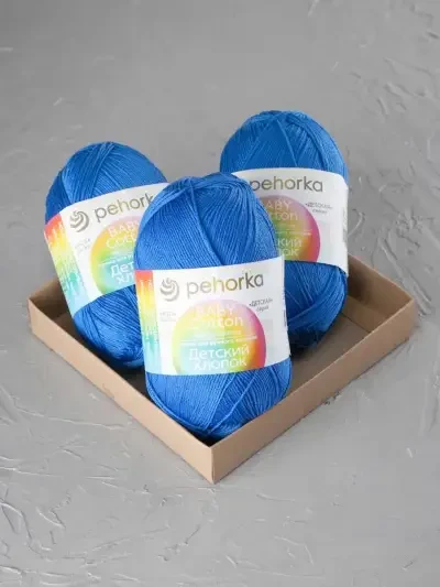 Пряжа Пехорка «Детский хлопок» - (26 - Василек)