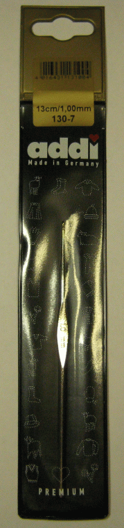 Крючок вязальный ADDI экстратонкий, №1  13 см 