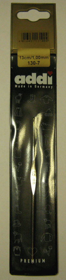 Крючок вязальный ADDI экстратонкий, №1  13 см 