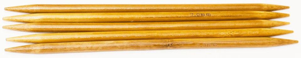 Спицы чулочные деревянные №7, 20 см, 5 шт.
