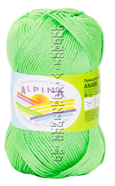 Пряжа Alpina «Anabel» - (109 - Ярко - зелёный)