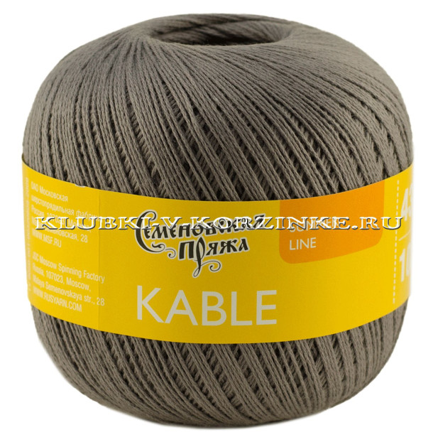 Пряжа Семеновская «Кабле» - (6 - Серый)