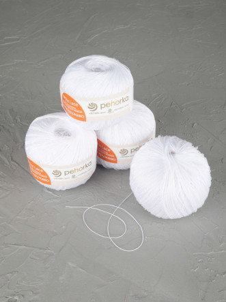 Пряжа Пехорка «Белое кружево» - (01 - Белый)