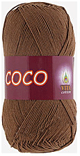 Пряжа VITA cotton "COCO" - (4306 - Светло-шоколадный)