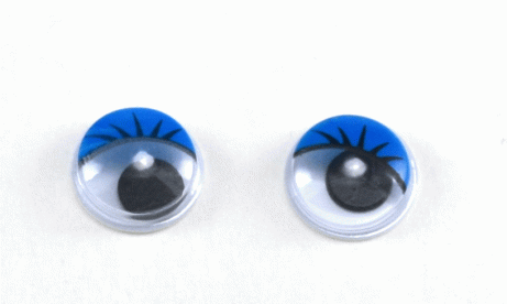 Глаза круглые с ресничками d 10 мм (MER-10 - синие)