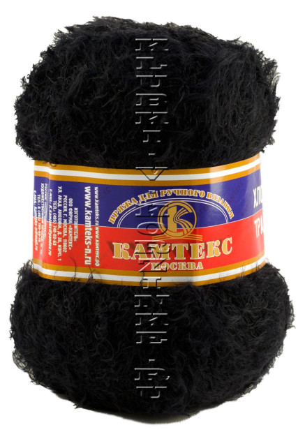 Пряжа Камтекс «Хлопок Травка» - (003 - Черный)