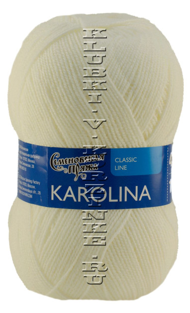 Пряжа Семеновская «Каролина» - (692 - Белый)