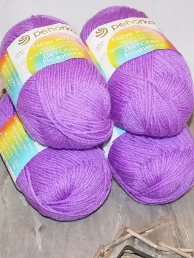 Пряжа Пехорка «Детская новинка» - (567 - Т.фиалка)