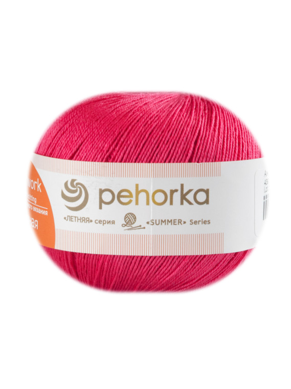 Пряжа Пехорка «Ажурная» - (439 - Малиновый)
