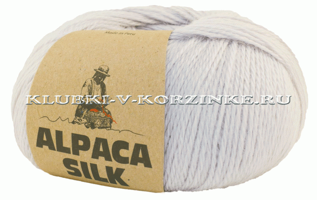 Пряжа Alpaca Silk (8835 - Светло-серый)