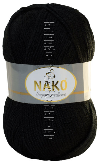Пряжа Super Excellence Nako - (81 - Черный)