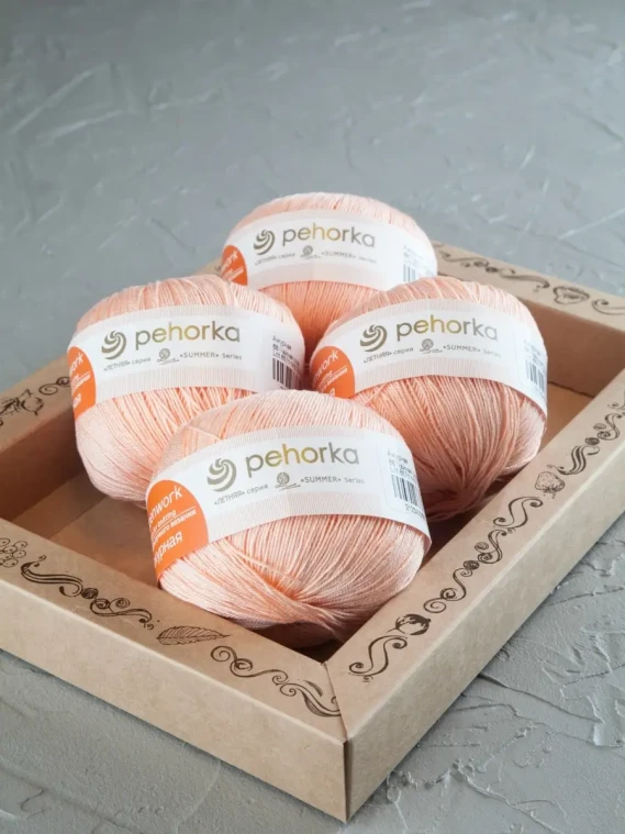 Пряжа Пехорка «Ажурная» - (68 - Чайная роза)