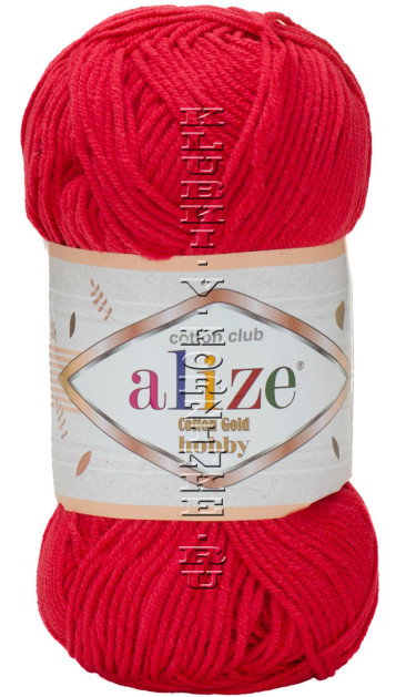 Пряжа Cotton Gold Hobby Alize - (56 - Алый)
