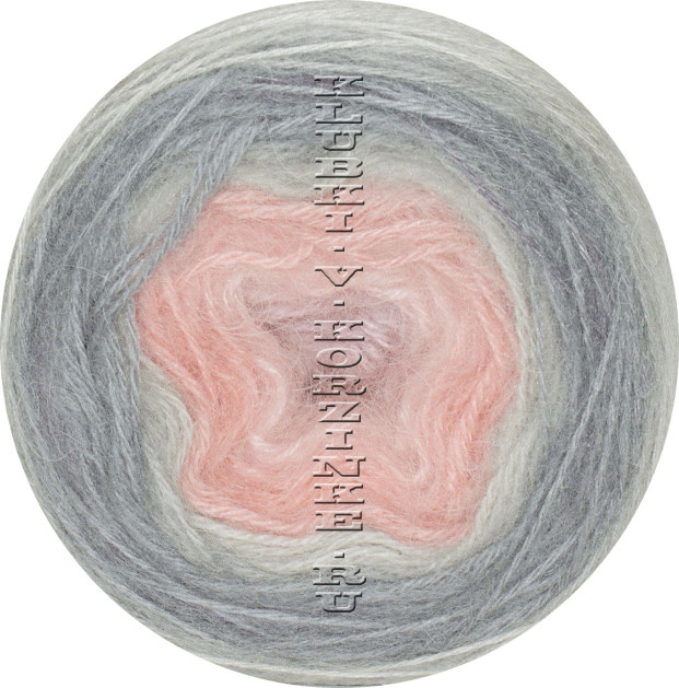 Пряжа Angora Luks Color Nako - (81915 - Серый, коралл)