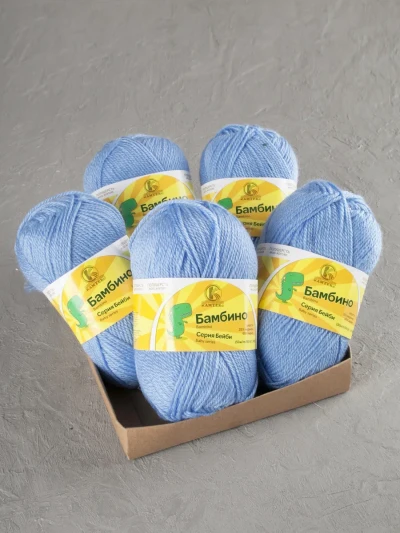 Пряжа Камтекс «Бамбино» - (015 - Голубой)