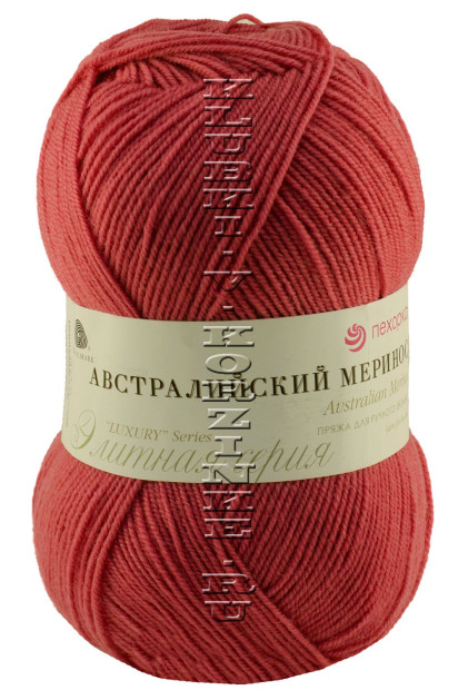 Пряжа Пехорка «Австралийский меринос» (185 - Земляника)