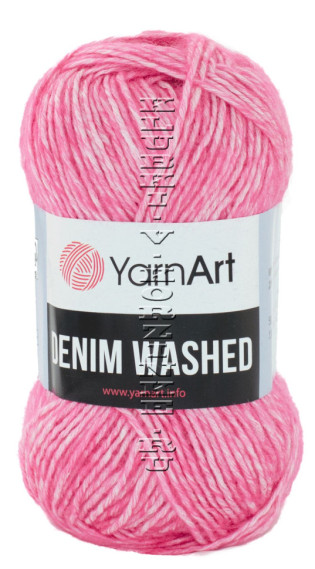 Пряжа YarnArt Denim Washed - (905 - Розовый кварц, белый)