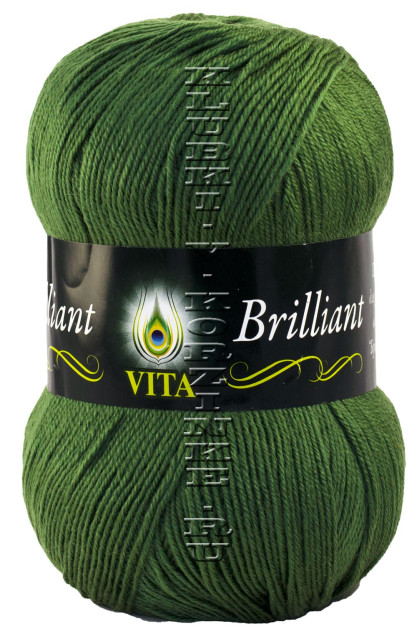 Пряжа VITA «BRILLIANT» - (5111 -  Тёмно -  зеленый)