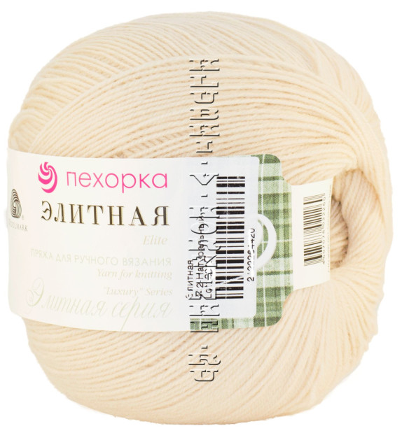 Пряжа Пехорка "Элитная" - (442 - Натуральный)