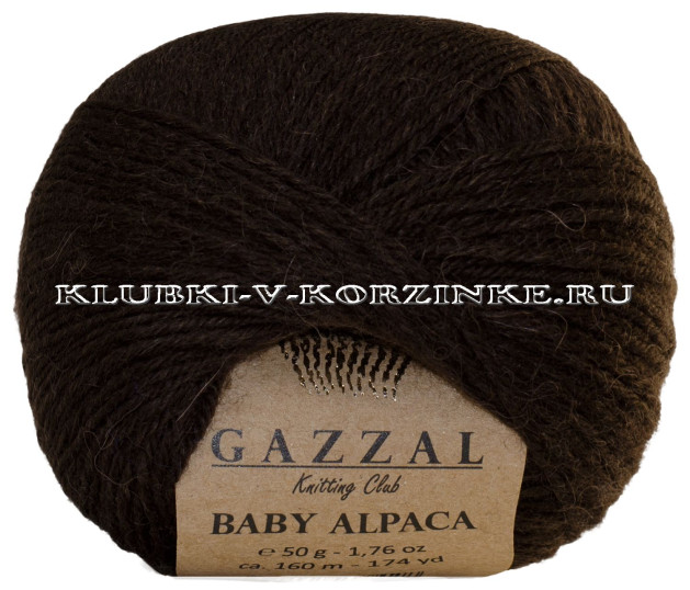 Пряжа GAZZAL Baby Alpaca - (46004 - Коричневый)
