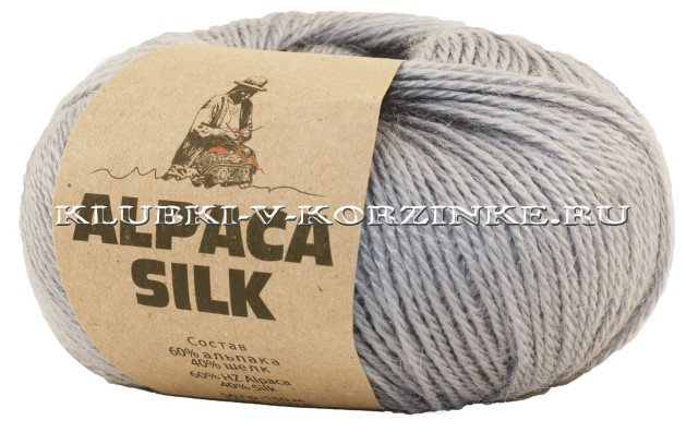 Пряжа Alpaca Silk (1060 - Светло-серый)