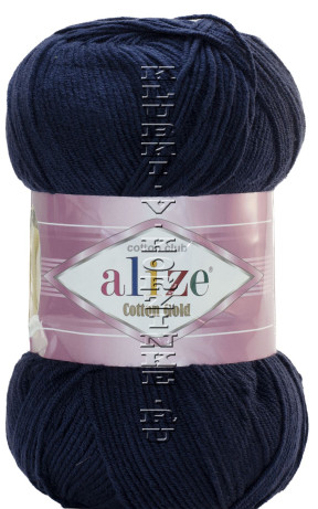 Пряжа COTTON GOLD Alize - (58 - Тёмно - синий)