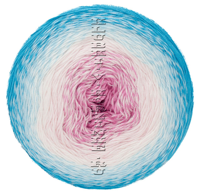 Пряжа YarnArt Flowers - (294 - Бирюза, розовый)