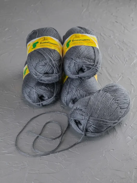 Пряжа Камтекс «Бамбино» - (169 - Серый)
