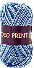 Пряжа VITA cotton "COCO PRINT" - (4659 - Синий меланж)