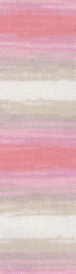 Пряжа BELLA BATIK Alize - (2807 - Белый, розовый, св.беж)