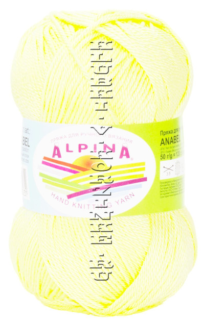 Пряжа Alpina «Anabel» - (177 - Светло - жёлтый)
