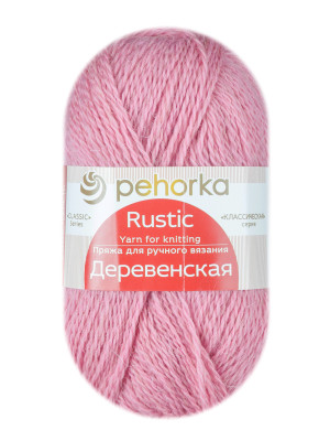 Пряжа Пехорка Деревенская - (125 - Камелия) 100 г / 250 м100% полугрубая шерсть