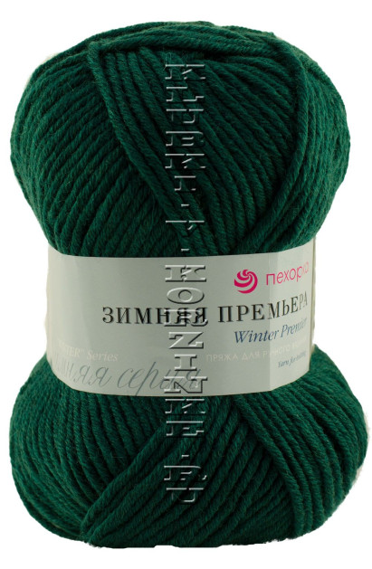 Пряжа Пехорка «Зимняя премьера» - (573 - Т.изумруд)