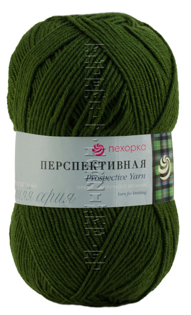Пряжа Пехорка «Перспективная» - (13 - Темно-оливковый)