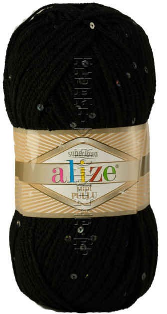 Пряжа Superlana Midi Pullu Alize - (60 - Черный)