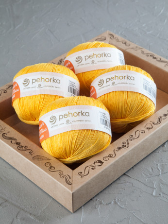 Пряжа Пехорка «Ажурная» - (12 - Желток)